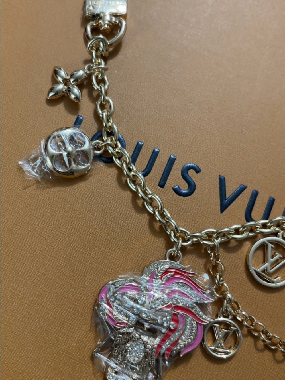 LV Gold-Tone Purse Chain