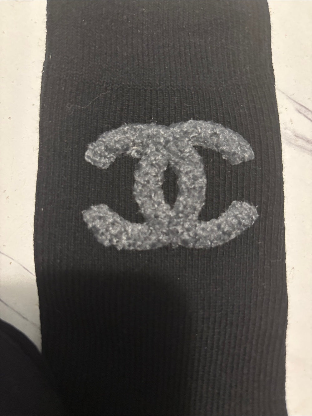 Black CC Logo Crew Socks