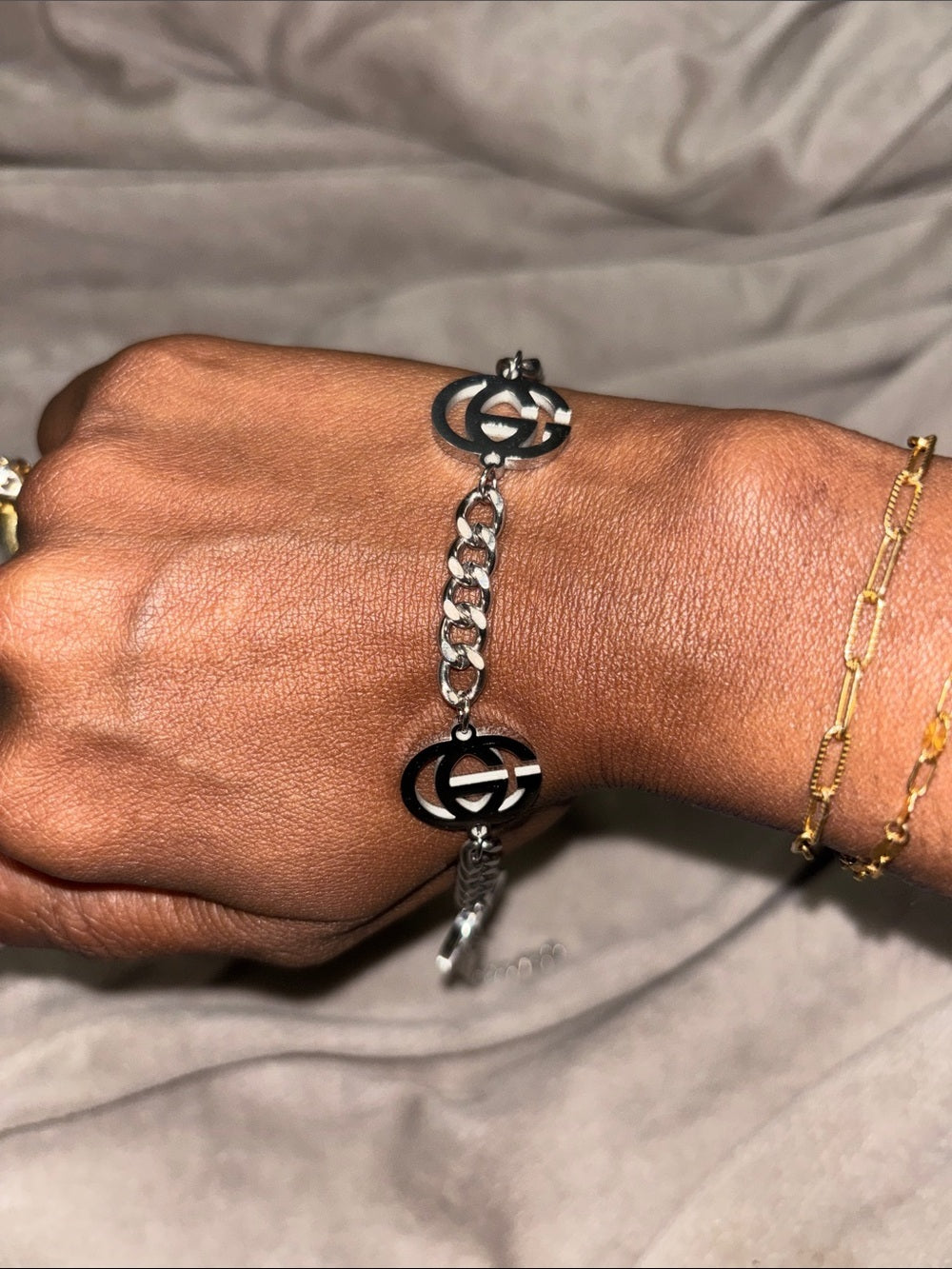 Silver GG Link Women's Bracelet