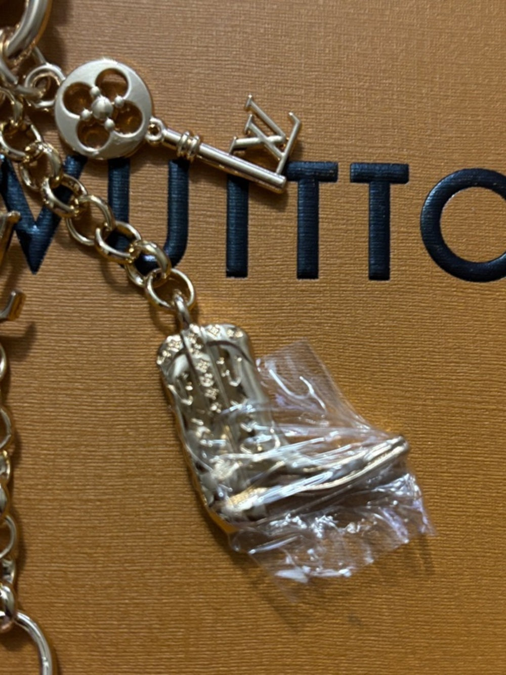 LV Pink Bag & Cowboy Boot Charm/Keychain