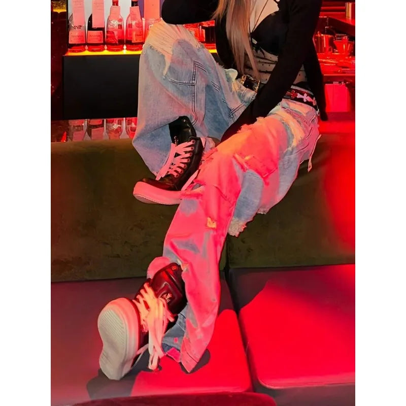 After Hours Distressed Baggy Jeans