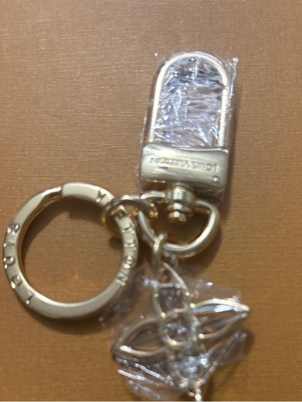 LV Gold-tone Monogram Key Charm