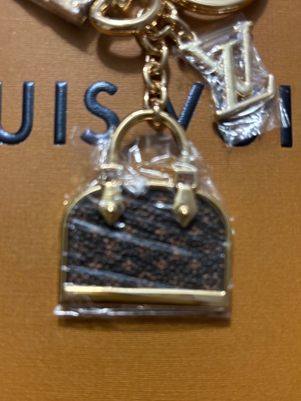 LV Brown Bag Charm Keychain