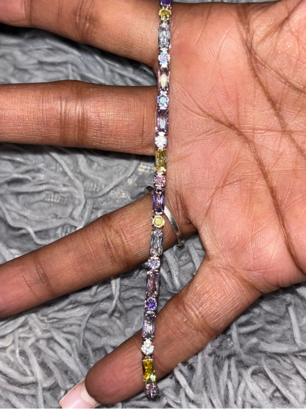 Multicolored Stones Tennis Bracelet