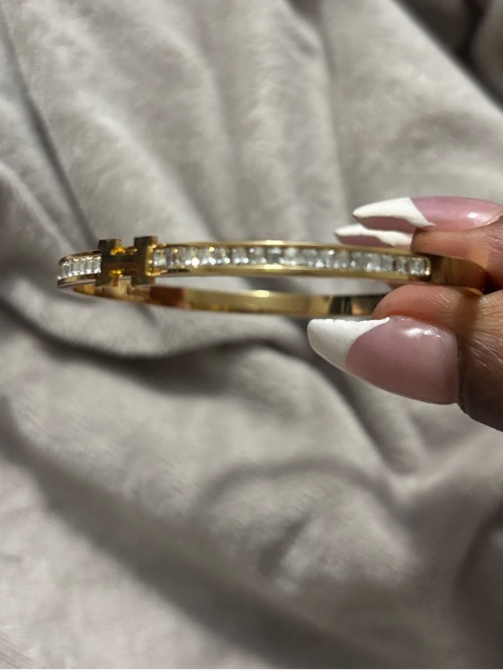 H Diamond Bangle