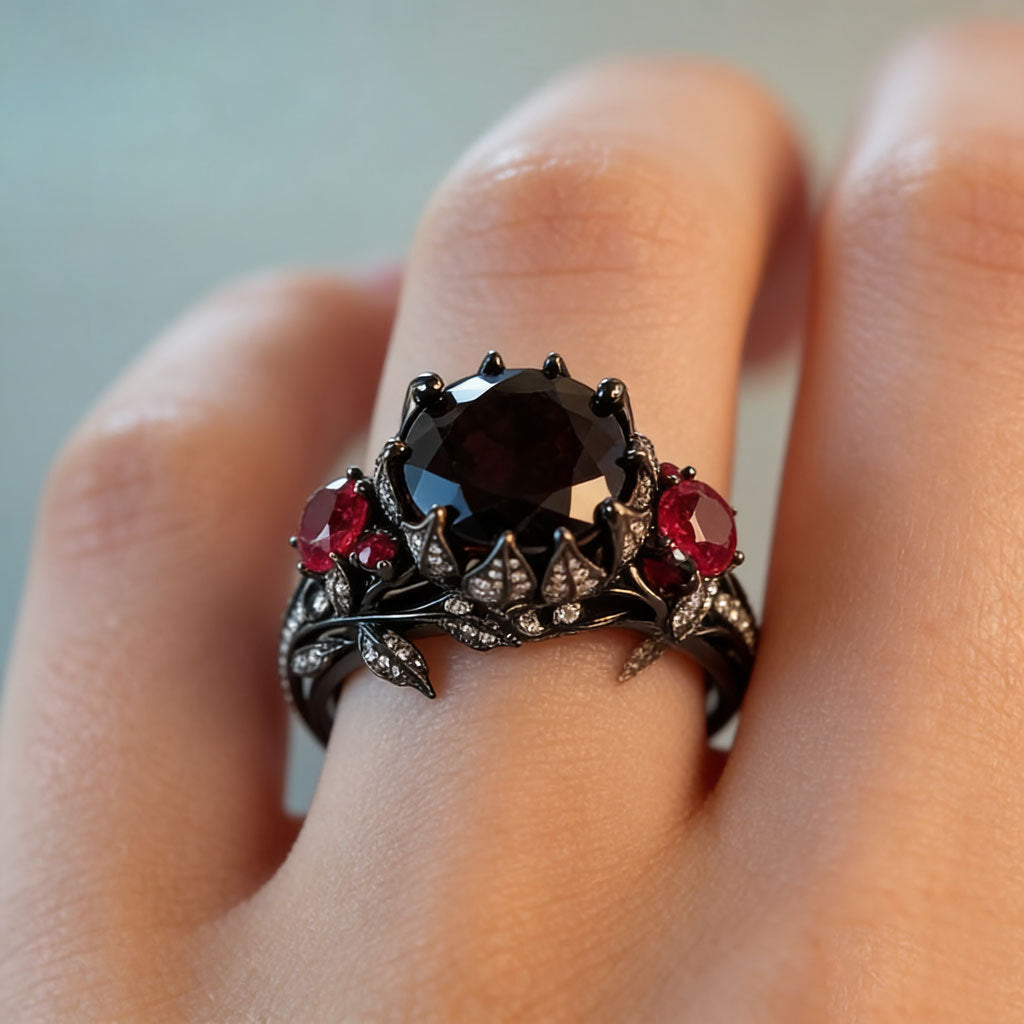 Ruby Night Onyx Ring