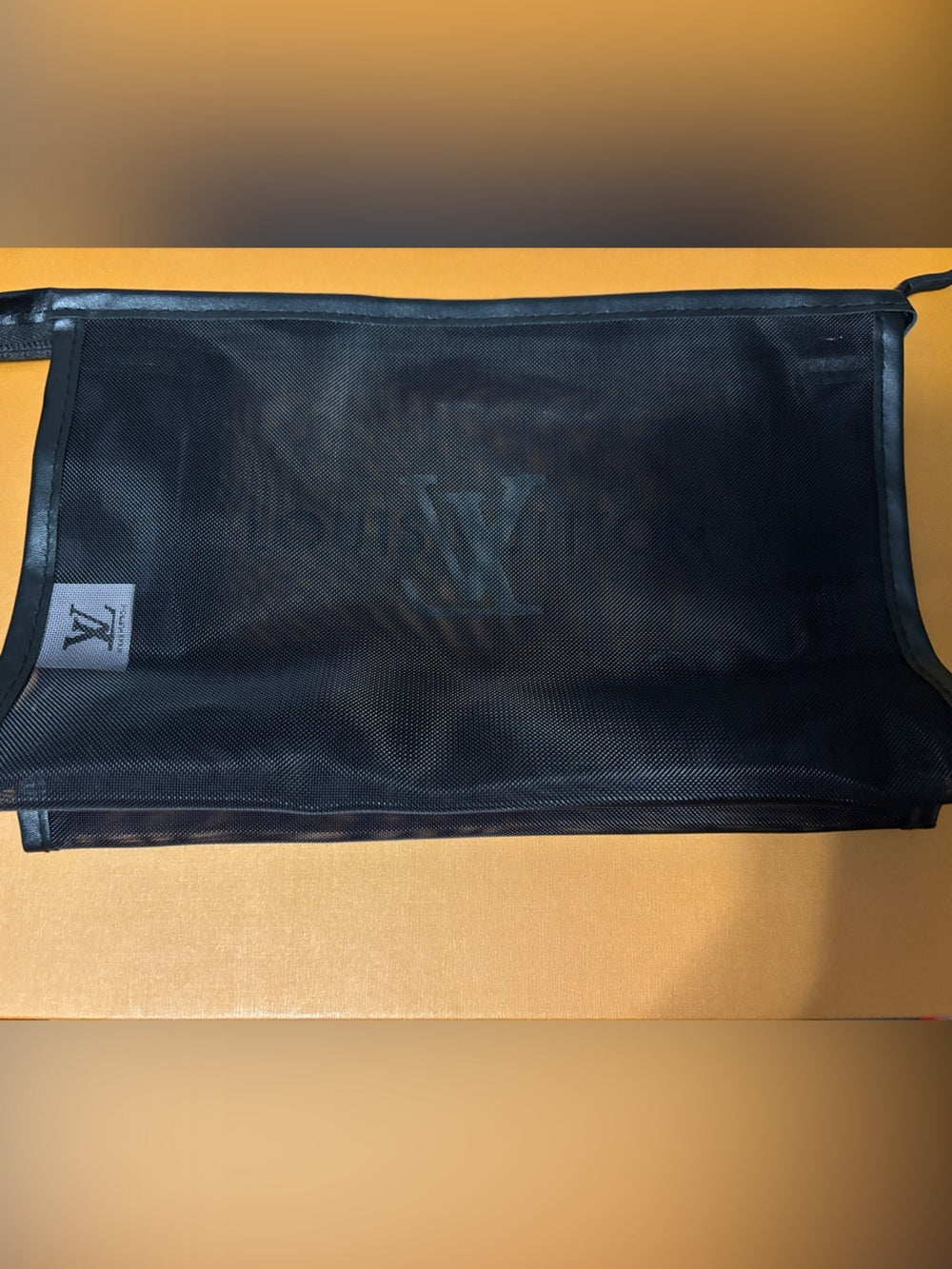 LV Black Mesh Pouch