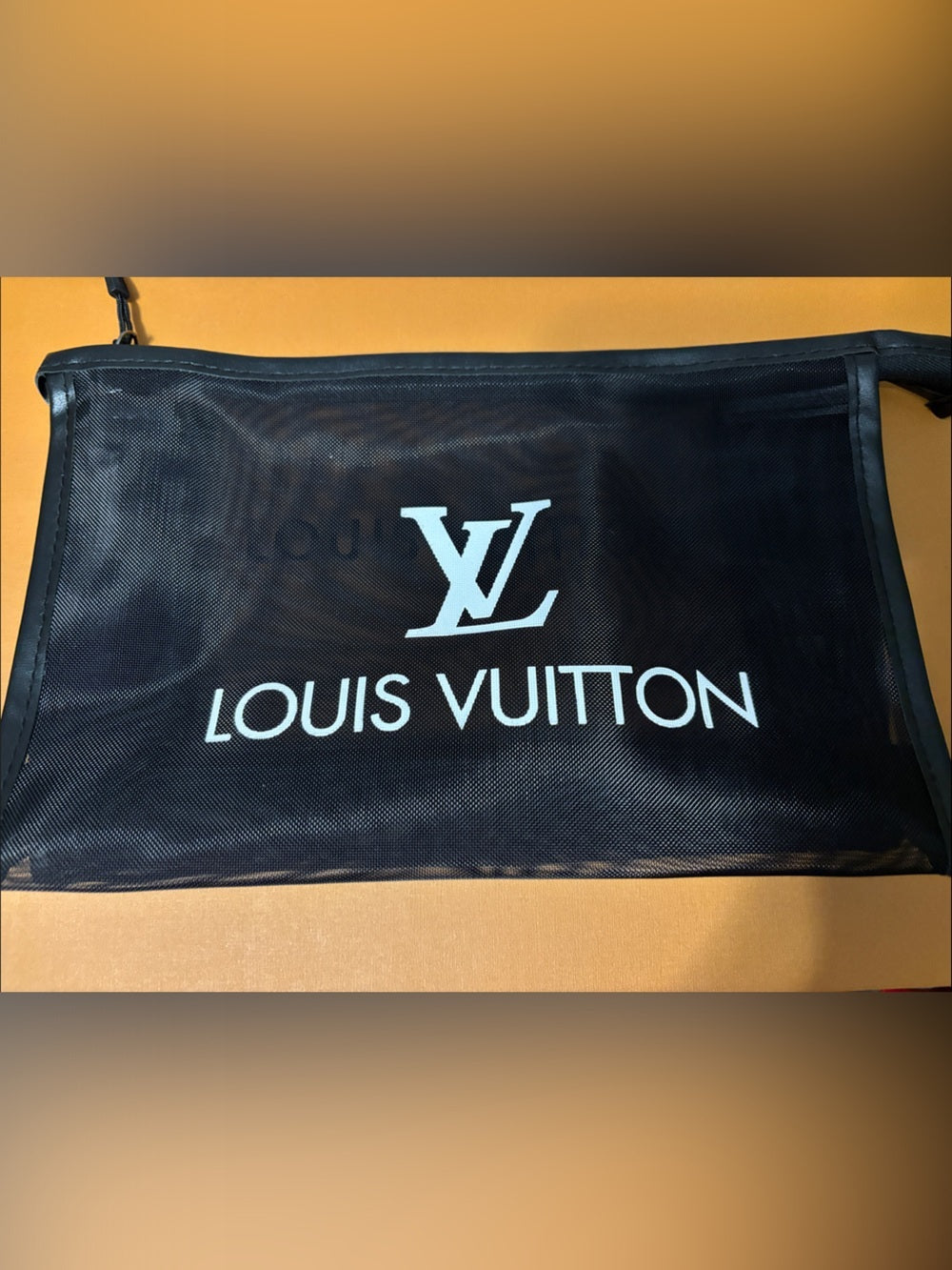 LV Black Mesh Pouch