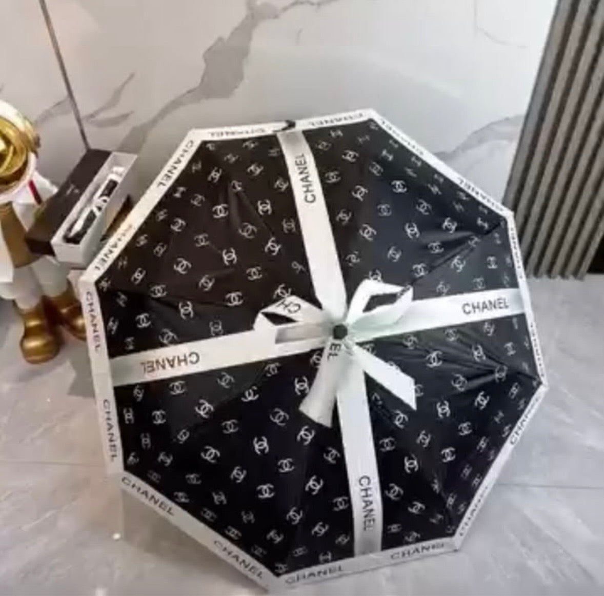 Luxury-Inspired Designer Print Automatic Umbrella