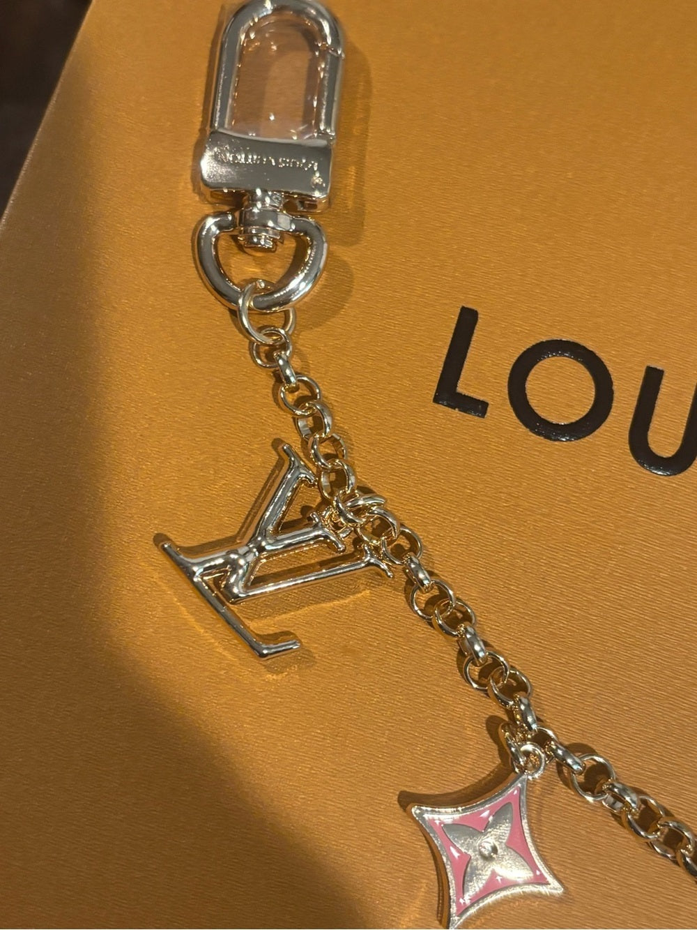 LV Gold-Tone Monogram Charm