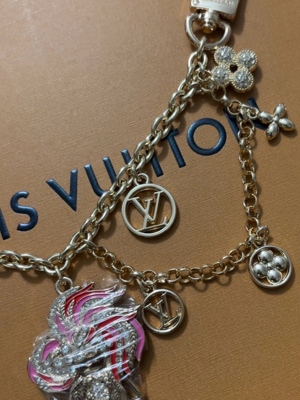 LV Gold-Tone Purse Chain