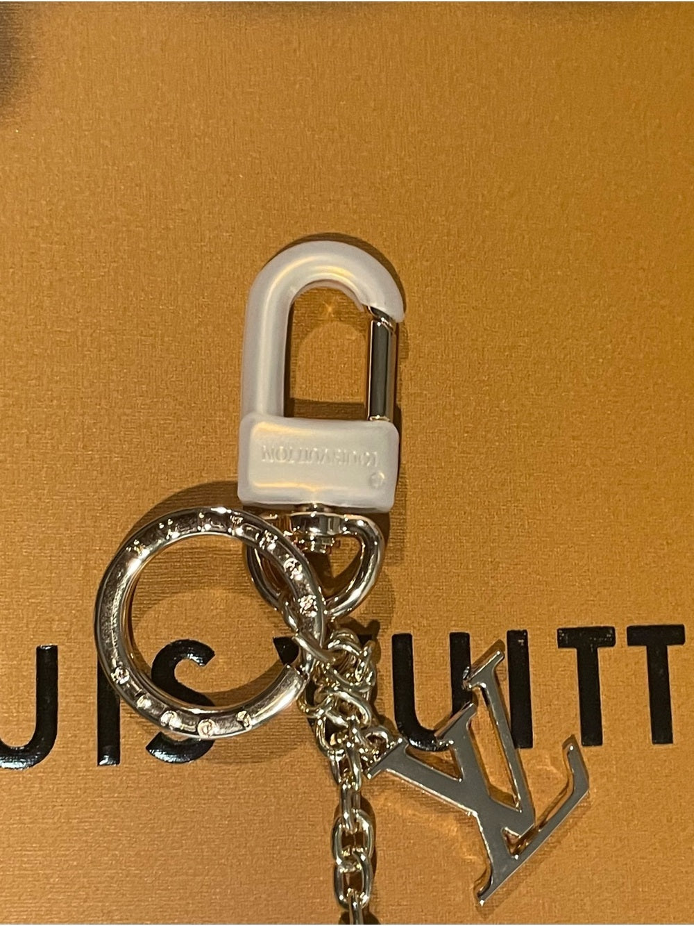 LV Pink & Silver Monogram Mini Bag Charm