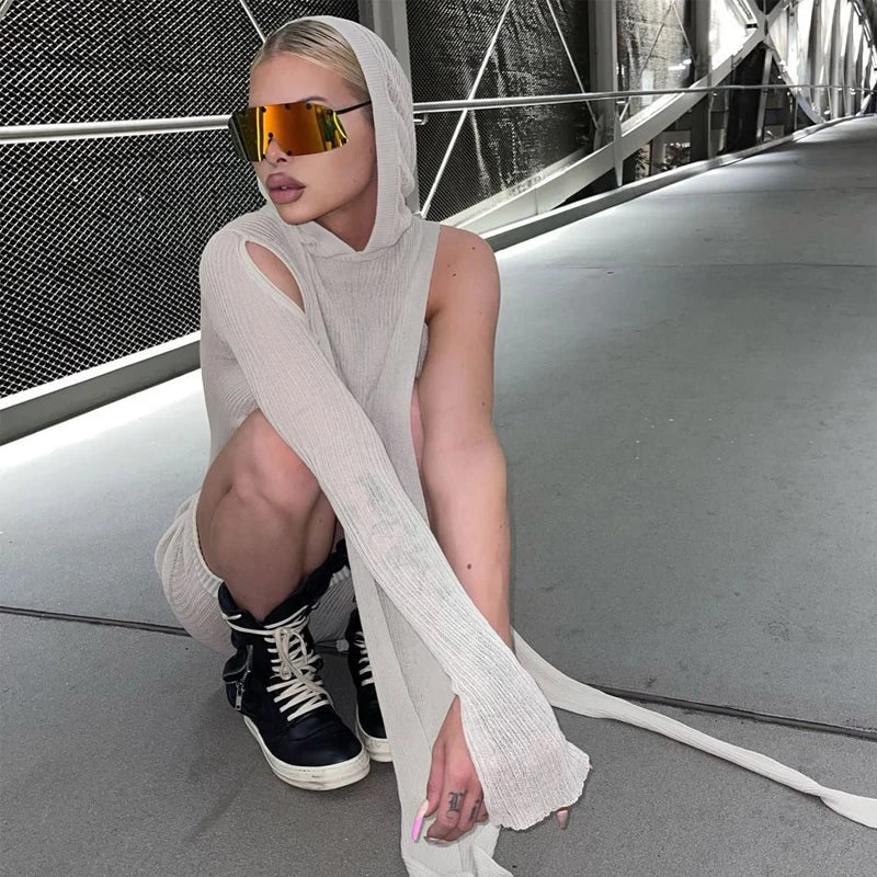 She’s a Rebel Hooded Midi Dress