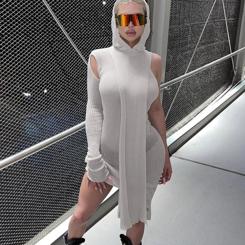 She’s a Rebel Hooded Midi Dress