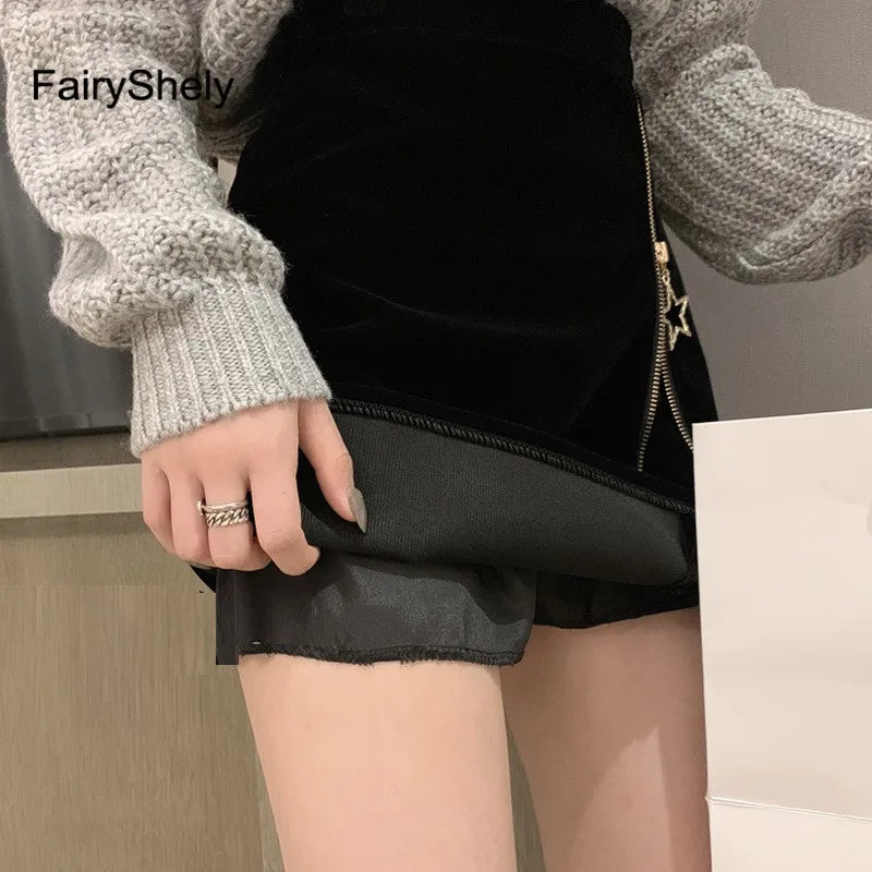 Midnight Star Zip Mini Skirt