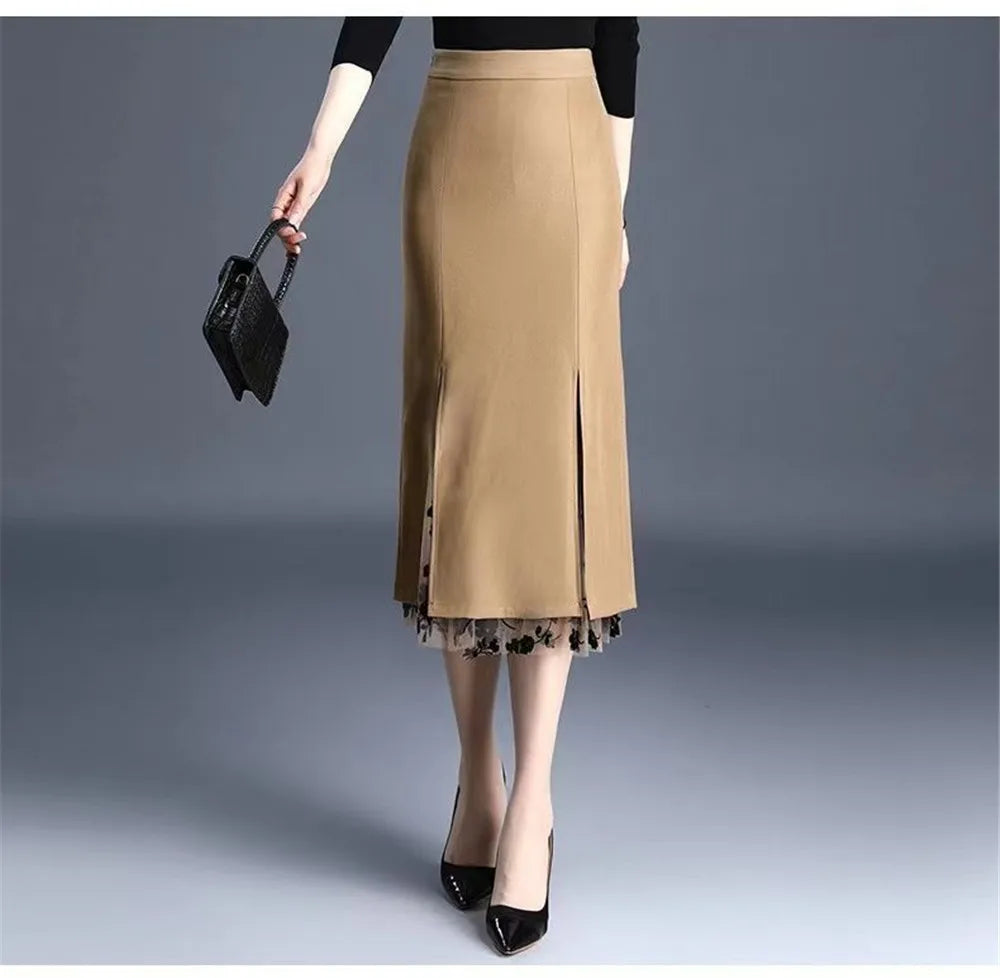 Grace In Motion Mesh Midi Skirt