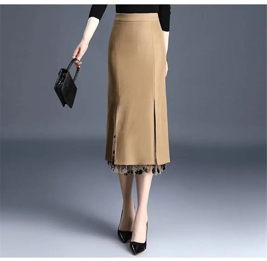 Grace In Motion Mesh Midi Skirt