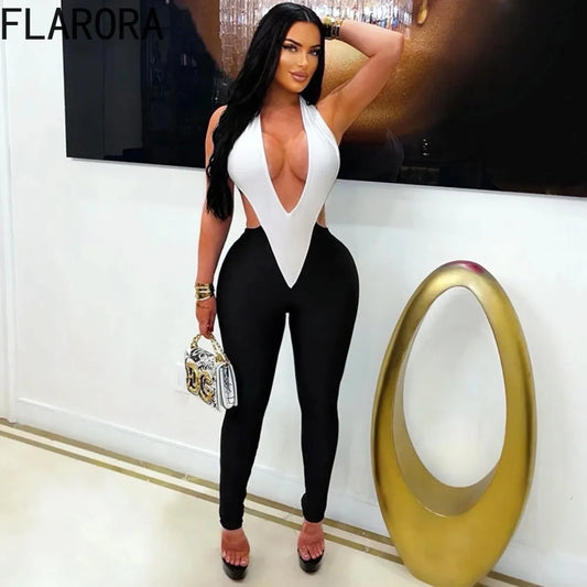 Dangerous Curves Contrast Jumpsuit