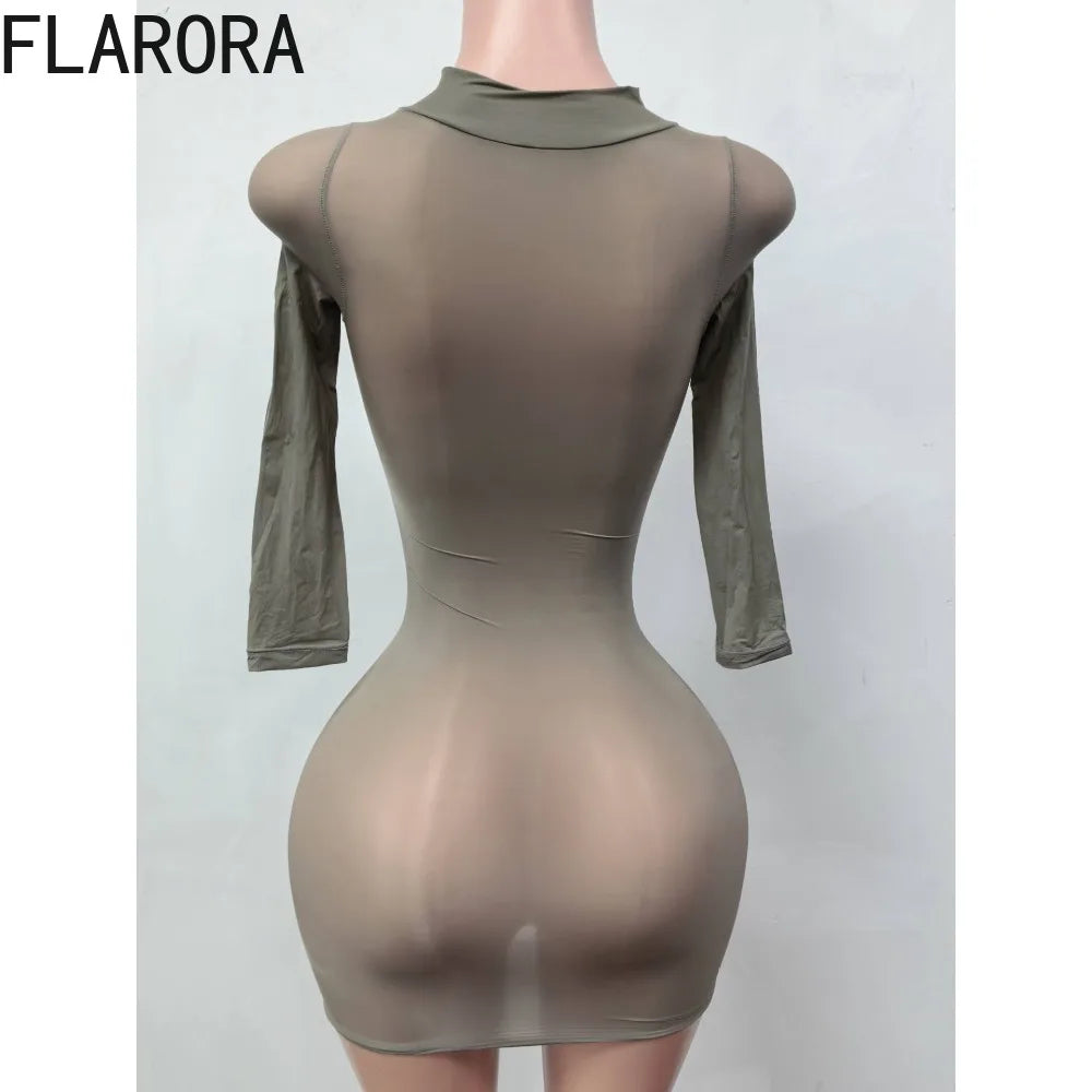 Second Skin Sheer Mini Dress