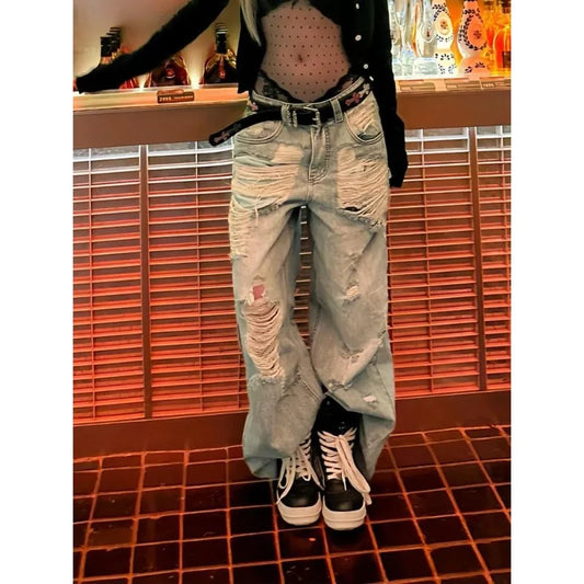 After Hours Distressed Baggy Jeans