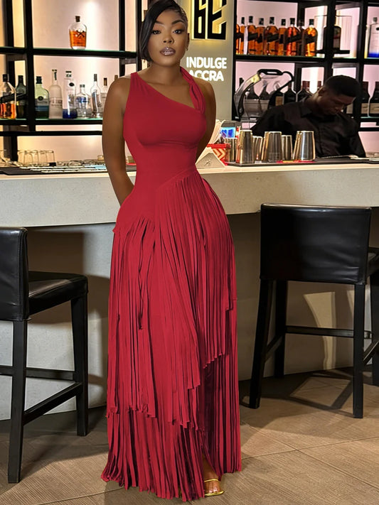 Steal the Spotlight Fringe Maxi Dress
