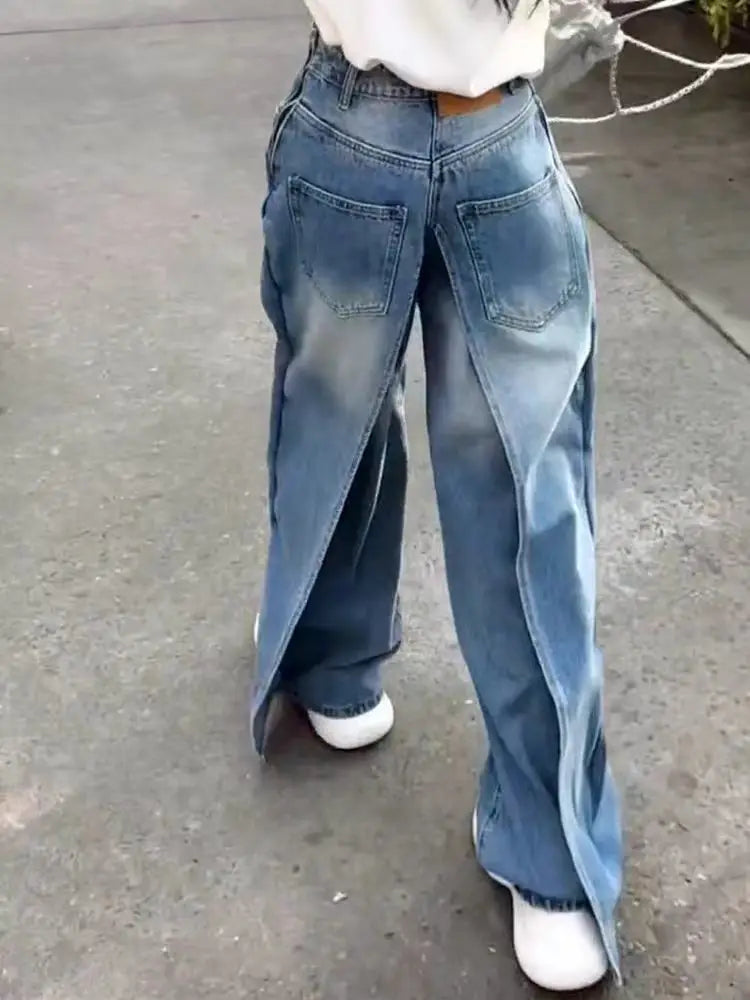 Urban Flow Panel Wide-Leg Jeans