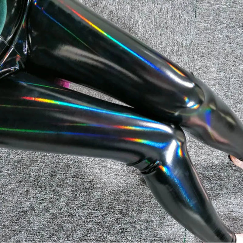 Prism Pulse Holographic Plus Sized Leggings