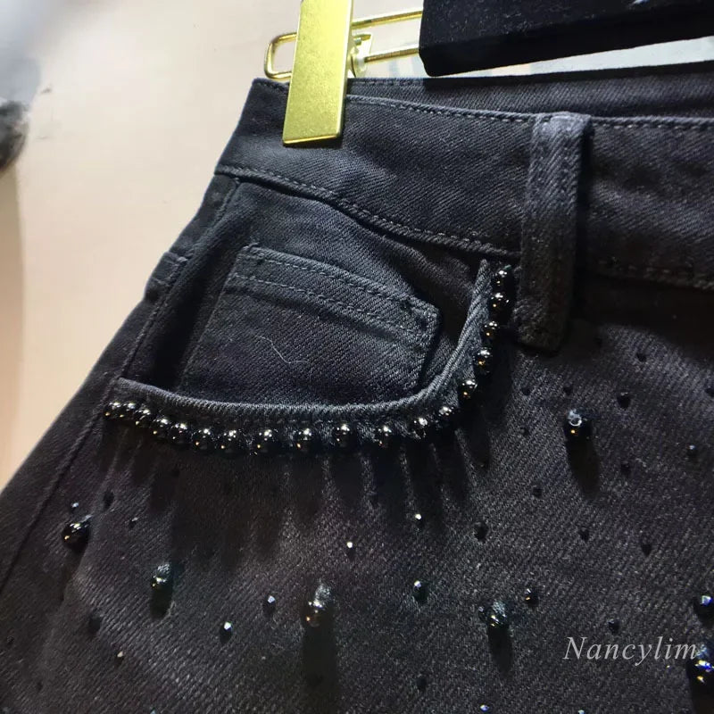 Noir Lace Luxe Jeans