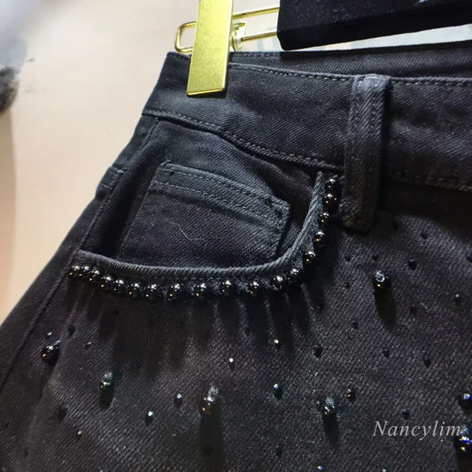Noir Lace Luxe Jeans