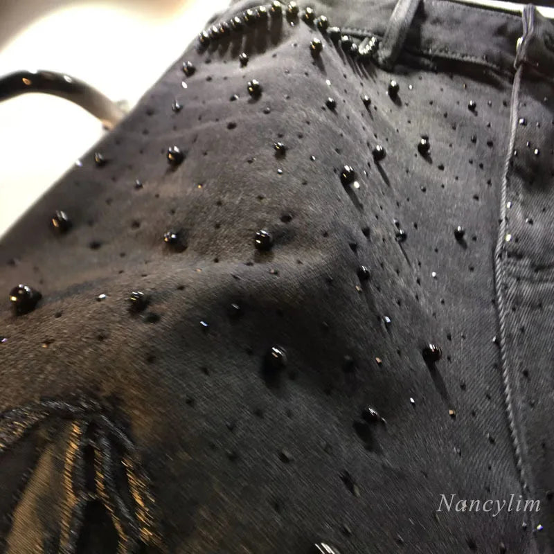 Noir Lace Luxe Jeans
