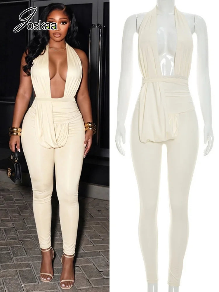 She’s Tempting Plunge Jumpsuit