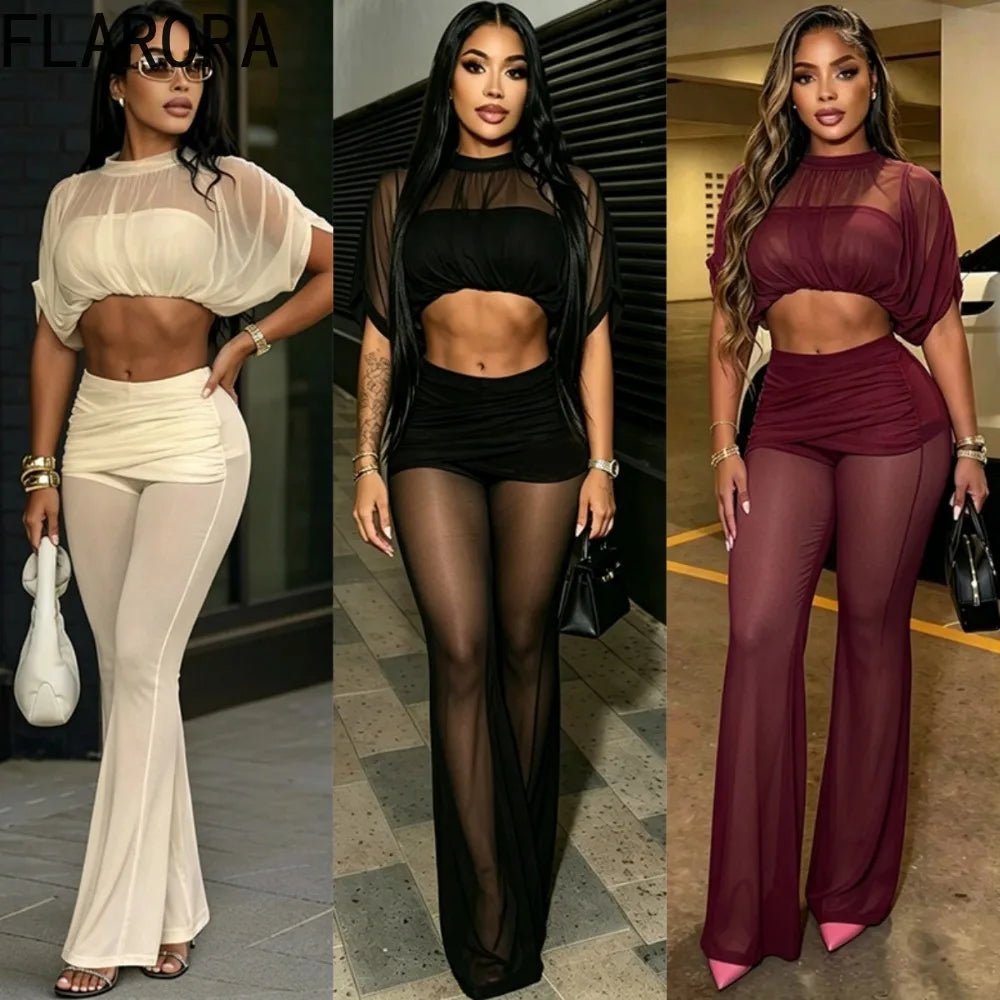 She’s Tempting - Sheer Pant Set