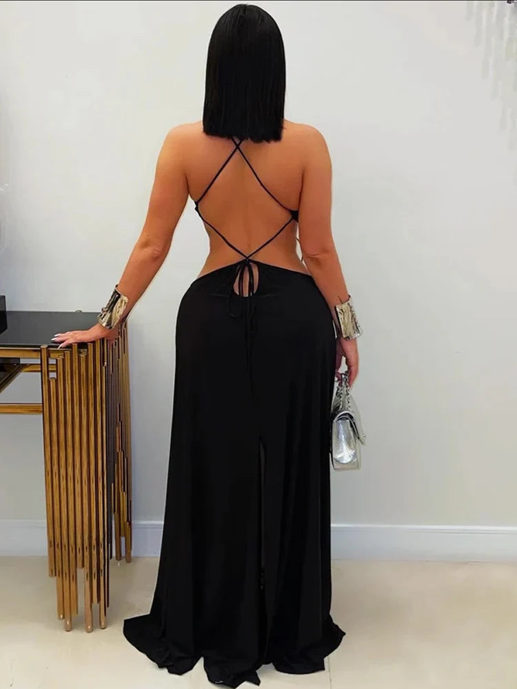 Golden Hour O-Ring Cutout Maxi Dress