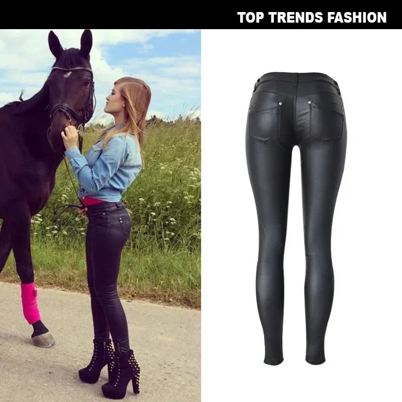 Midnight Rebel Leather Leggings