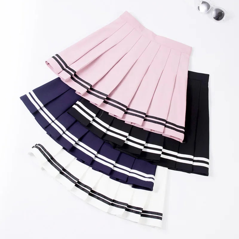 Varsity Charm Pleated Mini Skirt