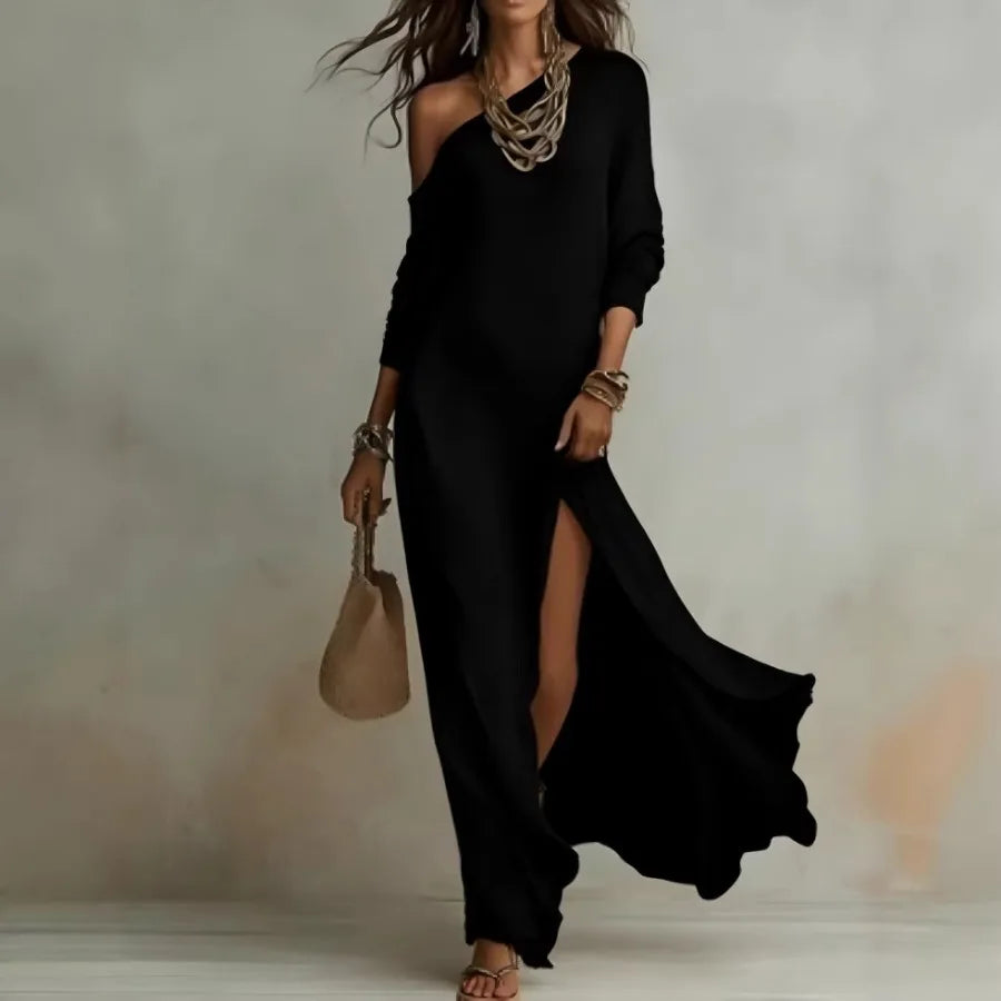 Bordeaux Breeze Maxi Dress
