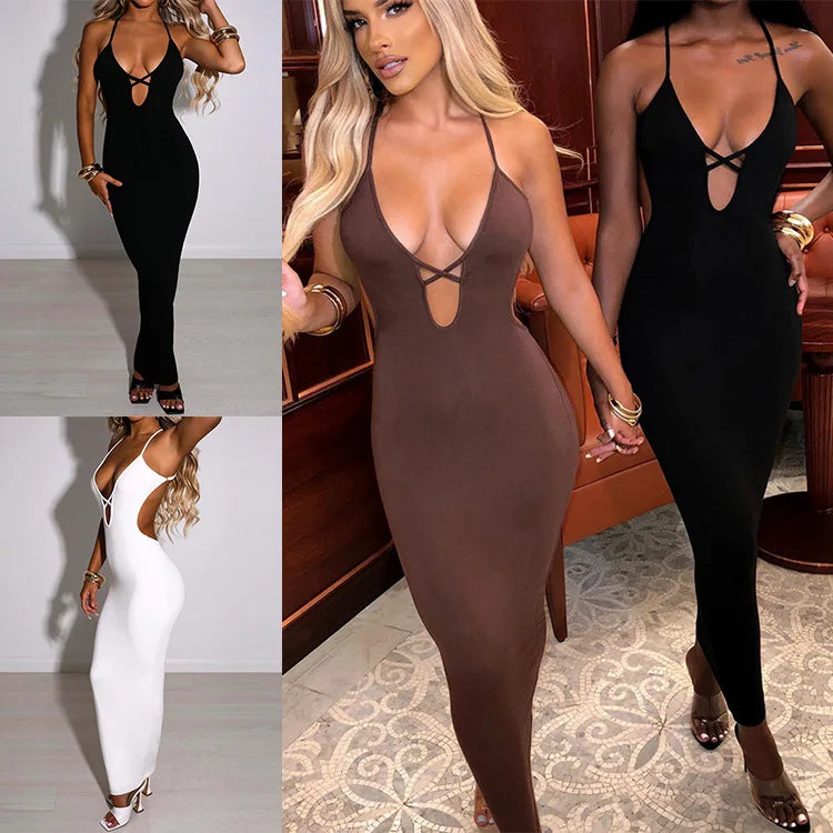 Allure Halter Maxi Dress
