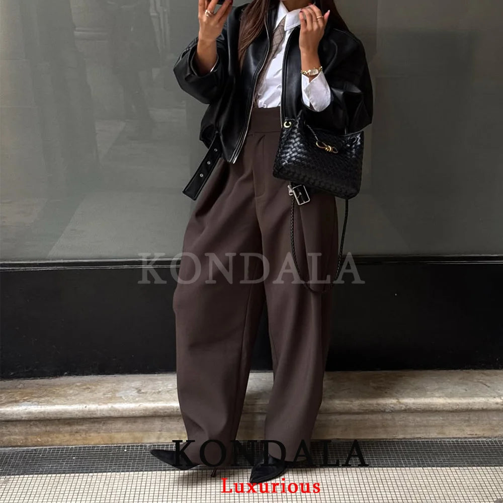 Executive Chic Pleated Trousers