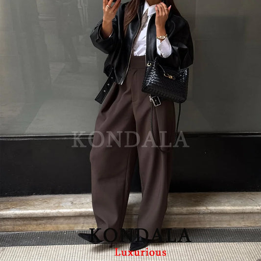 Executive Chic Pleated Trousers