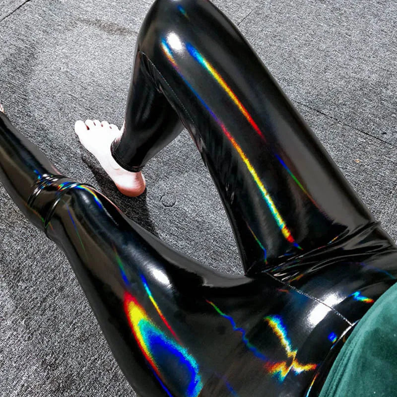 Prism Pulse Holographic Plus Sized Leggings