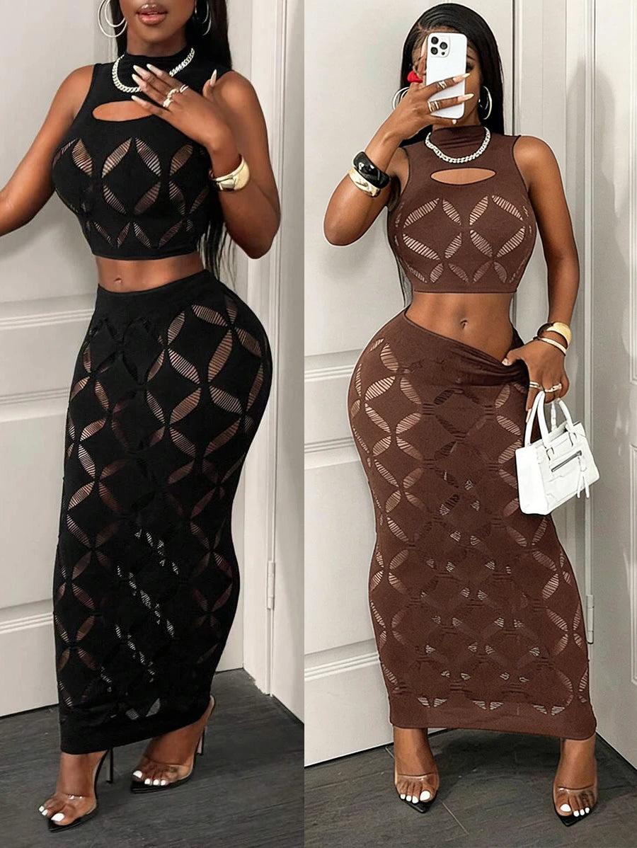 After Dark Illusion Skirt Set