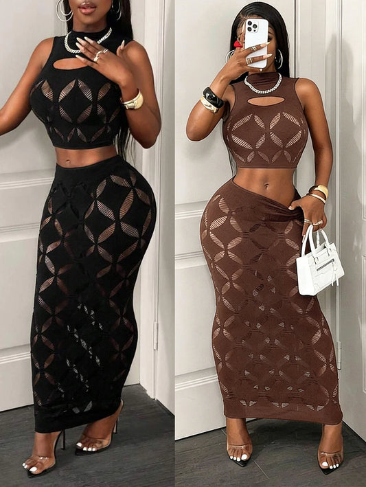 After Dark Illusion Skirt Set