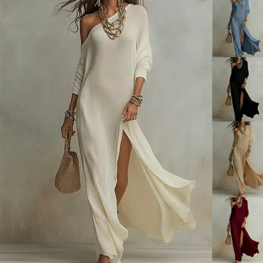 Bordeaux Breeze Maxi Dress