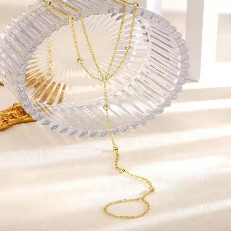 Luxe Layered Hand Chain Bracelet