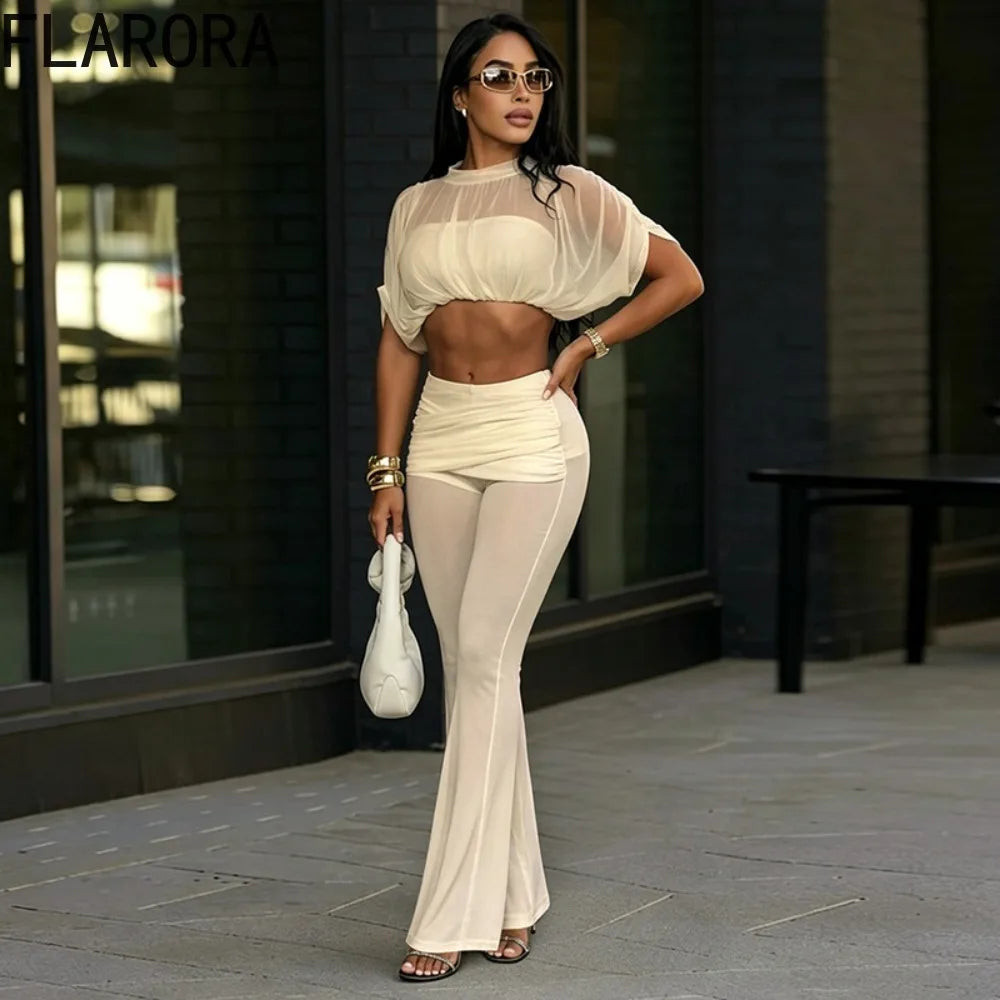 She’s Tempting - Sheer Pant Set