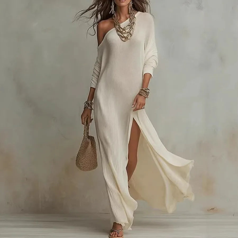 Bordeaux Breeze Maxi Dress