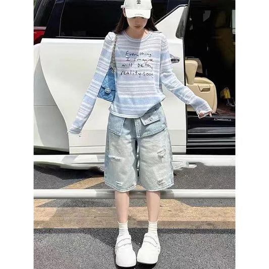 Street Authority Cargo Denim Shorts