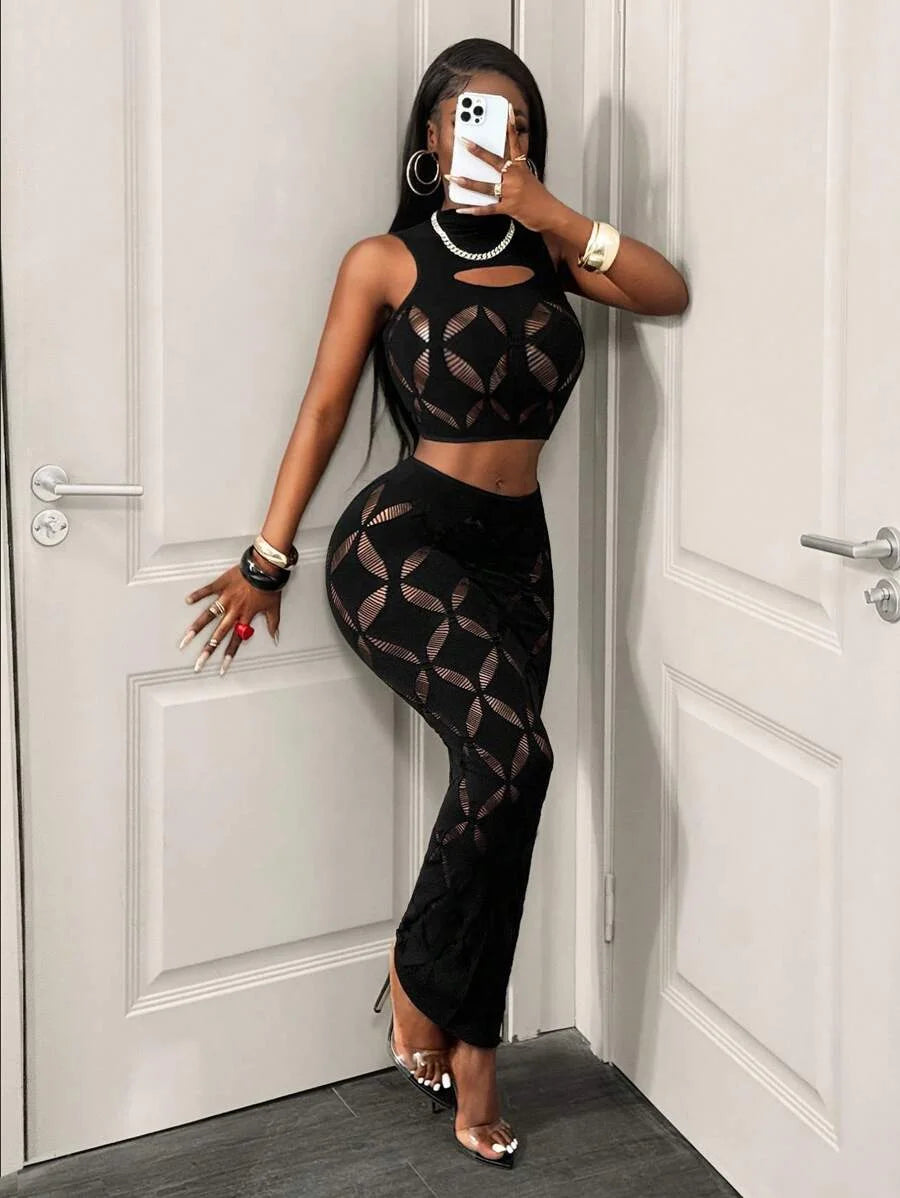After Dark Illusion Skirt Set