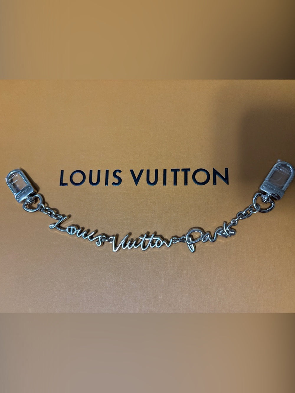 LV Silver Script Chain
