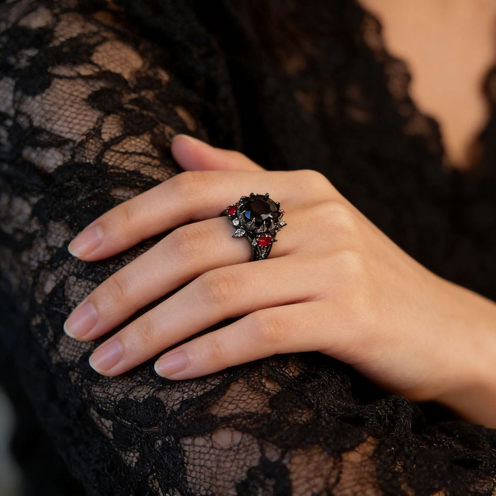 Ruby Night Onyx Ring